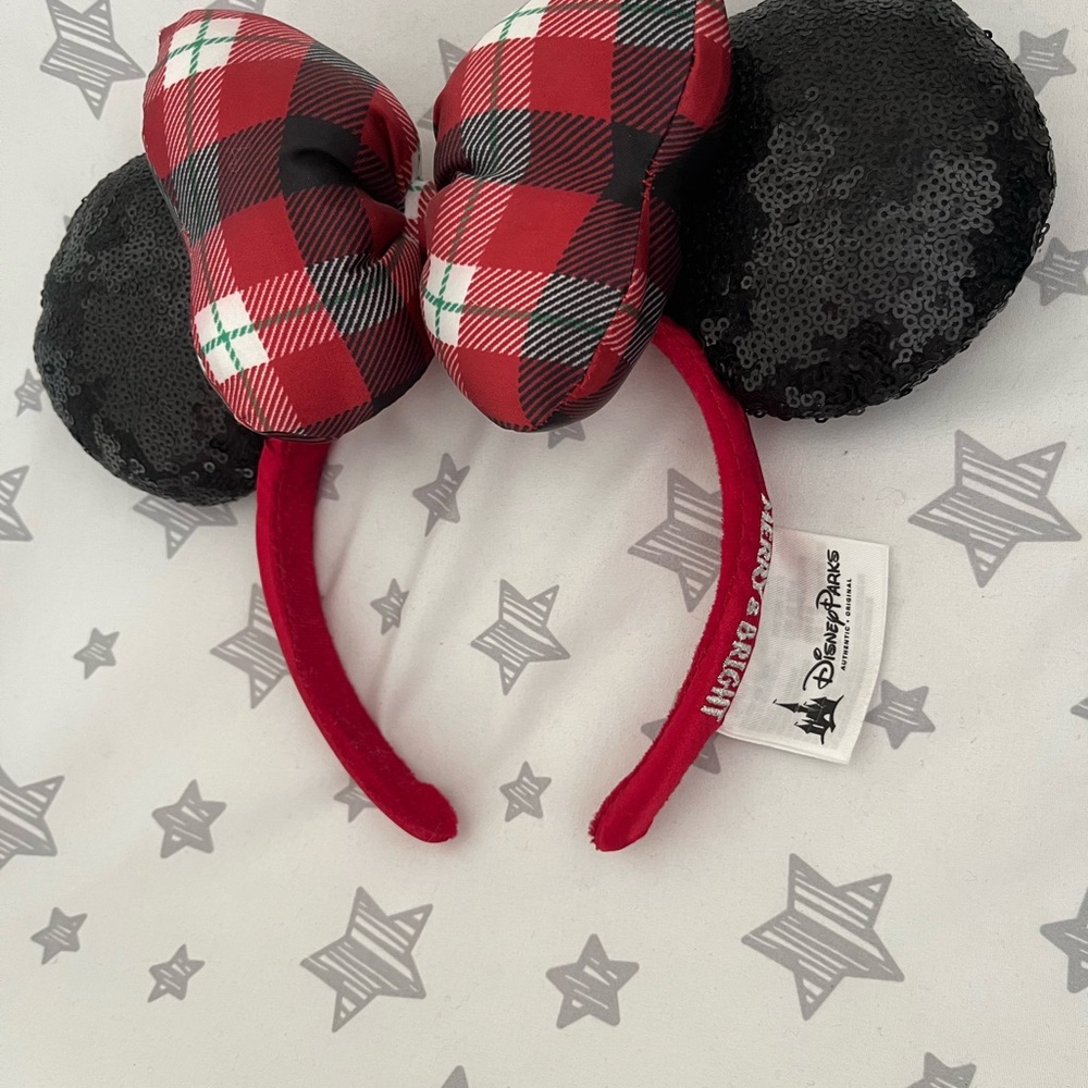 Disney Plaid Minnie Mouse Ears Headband